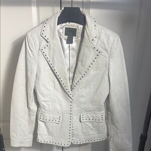 90’s Vintage Uniform by John Paul Richard Genuine Studded Leather Jacket Size S